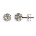 Small Pave Ball Stud Earrings